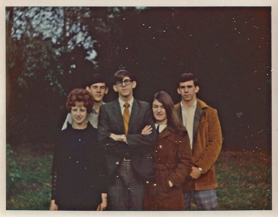 Judy, Robert, Rita, Daniel, and Michael Mooney on the patio at 600 Homestead Drive