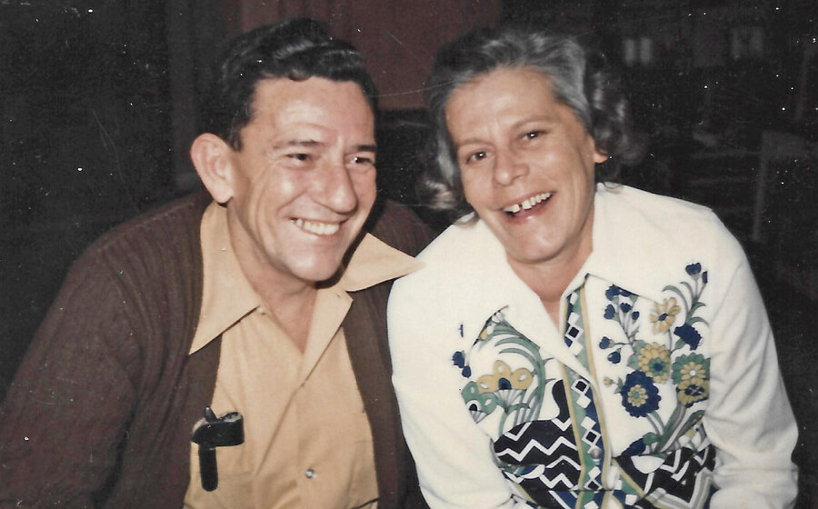 Lee and Betty Mooney in their living room at 600 Homestead Drive
